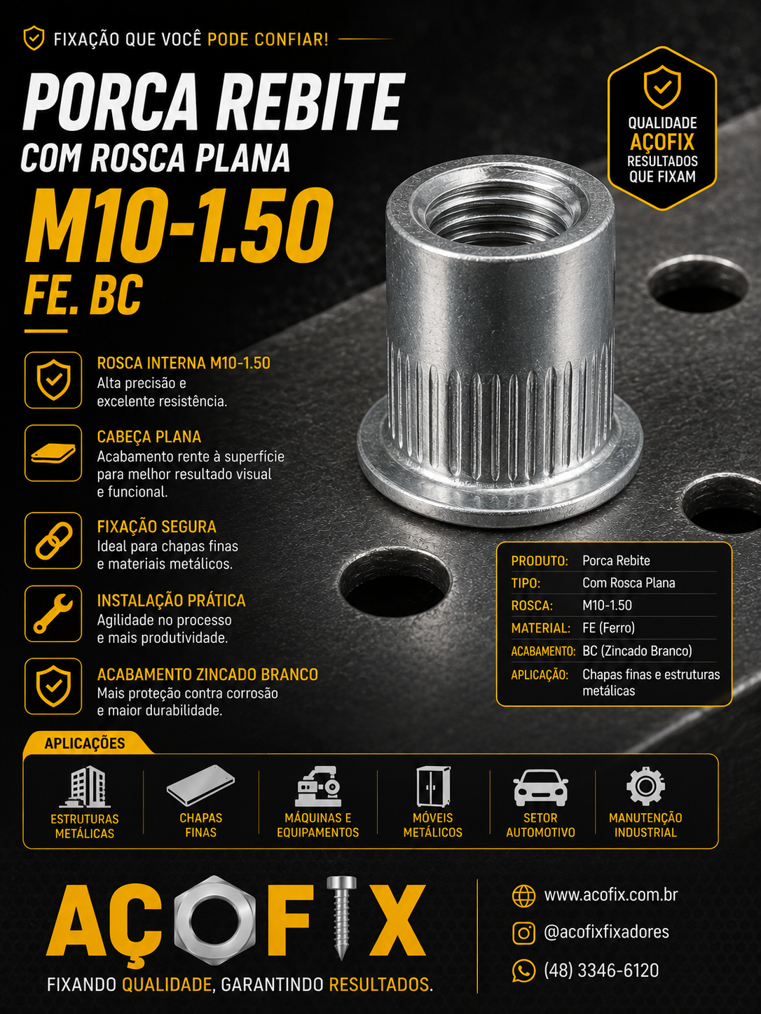 PORCA REBITE
